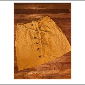 Yellow Button Up Skirt